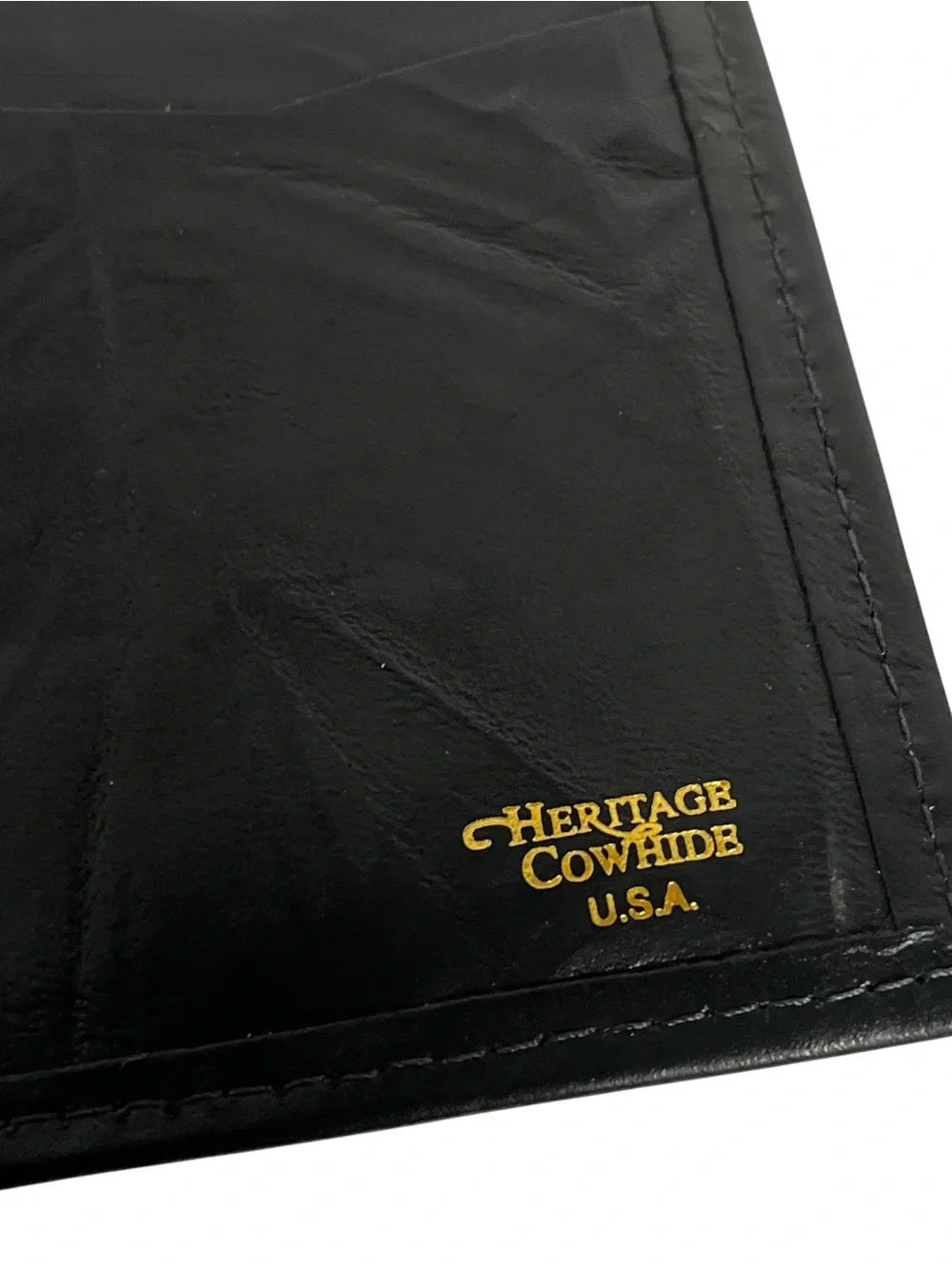 Heritage Leathers Black Leather Wallet
